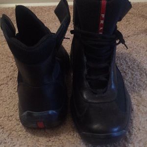 mens high top prada sneakers